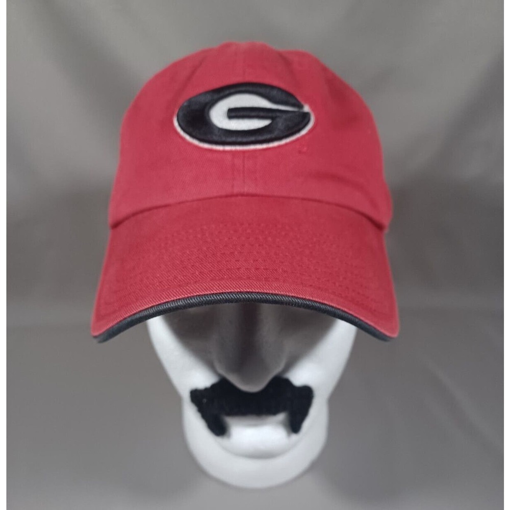 Georgia Bulldogs Hat Red Strapback Embroidered Logo Twins Enterprise Vintage - Picture 1 of 5